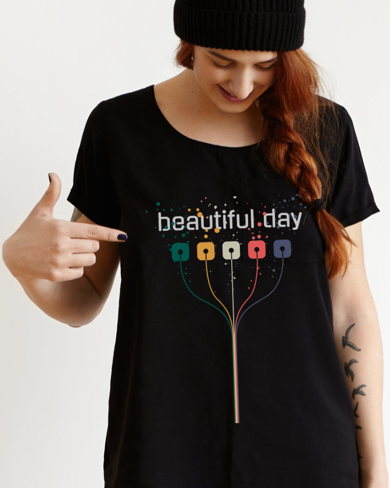 Beautiful Day Graphic Tee Shirt